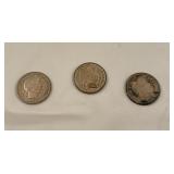 Barber/liberty head 1901, 1903, 1912 D dimes