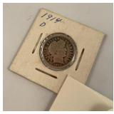 1914 D liberty head dime