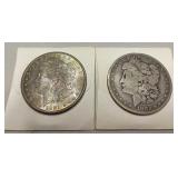 Morgan liberty dollars 1881 and 1882