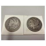 Morgan Liberty dollars 1897-O and 1899-O