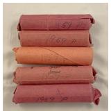 5 rolls 1959P wheat pennies