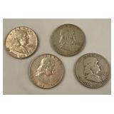 1950s Franklin half dollars