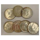 3-1965, 4-1966 Kennedy half dollars