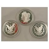 3-1889 Morgan tribute silver dollars