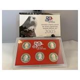 2005 United States mint 50 state quarter silver