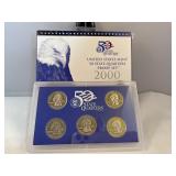 2000 United States mint 50 state quarters proof