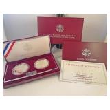 1995 to coin silver proof set US Olympic coins of