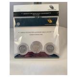 2011 America the beautiful quarters 3 coin