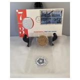 1973 bicentennial commemorative medal and stamp
