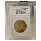 2011 24 karat gold JFK half dollar
