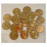 20-2000 Sacajawea dollars with eagle in flight on