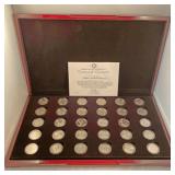 Complete territories P/D/S set, in wooden box,