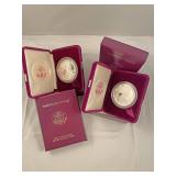 2 - American Eagle 1 ounce proof silver bullion