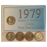 1979 Susan B Anthony dollar first year of issue