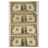 4-1963 B One dollar federal reserve notes
