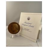 Jimmy Carter presidential inaugural medal with