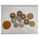 Early lot of foreign coins