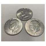 Eisenhower 1971D dollars x3