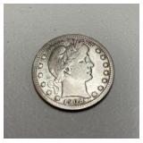 Liberty head 1908 quarter dollar (Legible