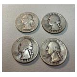 1940, 1941D and 1941 x2 Washington silver