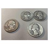 1948D, 1950 D, 1950×2, Washington silver quarters