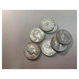 1964 Washington silver quarters(7)