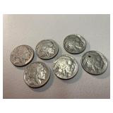 1936 Indianhead/buffalo nickels x6