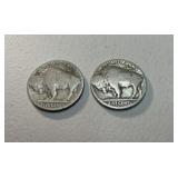 2 - "S" Buffalo/Indianhead Nickels