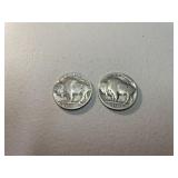 1-"S" and 1-"D" Buffalo/ Indian head nickels