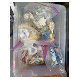 Tote full of miscellaneous craft items