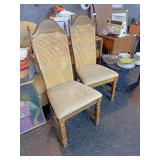 Two cane back chairs