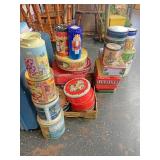 Large lot of tins