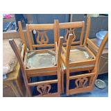 Four harp back chairs