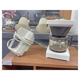 Coffee pot and mixer