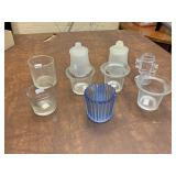 Glass candleholders