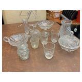 Class candy dish glasses vase and more