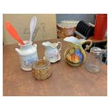 Tea pots and kitchen utensil holders and more