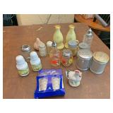 Large variety of salt and pepper shakers