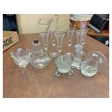 Glass stemware candleholders and more