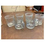 Six short glasses