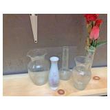 Miscellaneous glass vases