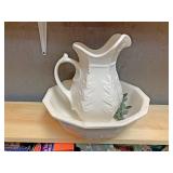 Large white decorative bowl