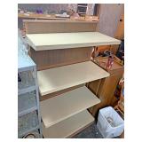 For tiered metal shelf