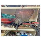 Contents of shelf number two to include pans