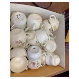 Large lot of small glass tea cups
