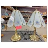 Brass lamps with glass shade touch parts do not