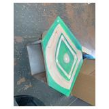 Homemade in table with baseball diamond painting