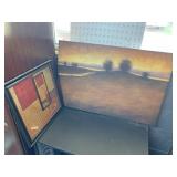 One portrait and one framed picture