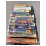 VHS tapes to include the lion King to Bambi