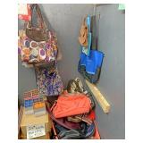 Large tote full of purses